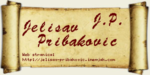 Jelisav Pribaković vizit kartica